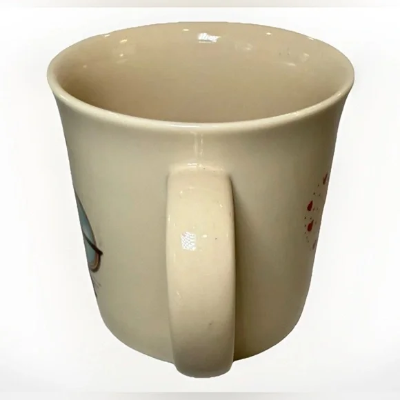 Vintage Otagiri Japan Ceramic Mug Cute Globe Girl Hearts Gibson Greeting Cup - Picture 3 of 7